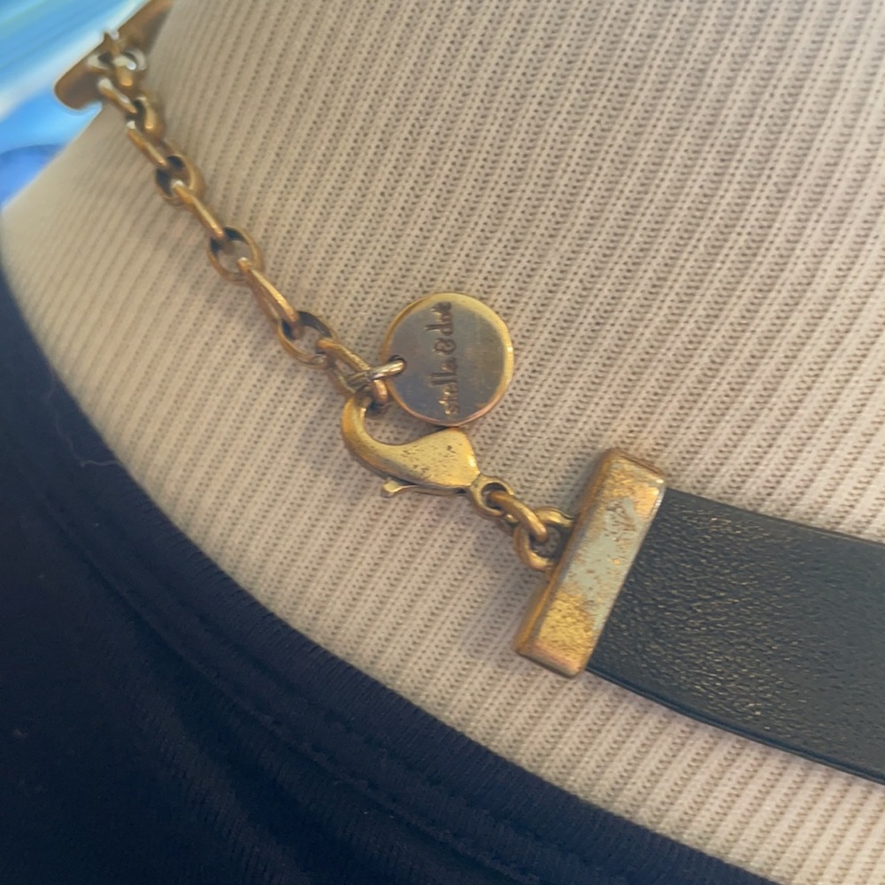 Stella & Dot Natalie Blue Black gold necklace - Picture 4 of 7